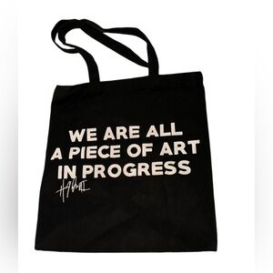 We Are All A Piece of Art in Progress Canvas Book Bag
